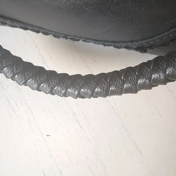 The Sak Black Leather Shoulder Bag with Braided Handle - Picture 6 of 10